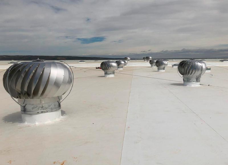 Tas Ventilación Aireadores Eólicos Proyecto Bodegas Vinartis